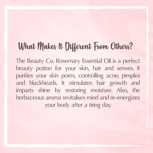 the beauty co India Rosemary Essential Oil for Hair Growth and Acne Control